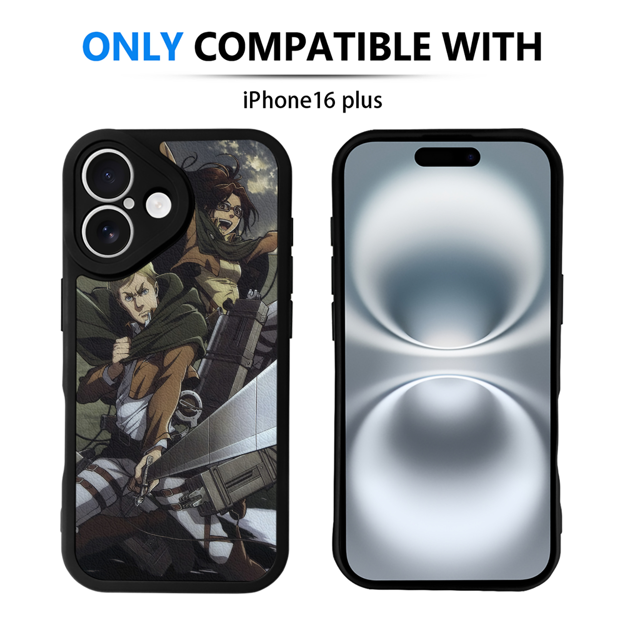 （画像用） 進撃の巨人 Attack on Titan 【iPhone 16シリーズ対応】シリコンスマホケース（レザー調） 材質：シリコン
